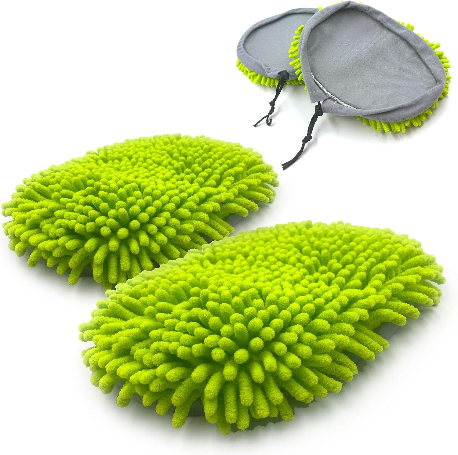 Auto reinigingskit navullingen - 100% microvezel chenille - geschikt voor telescopische autowasborstel - m-winkel