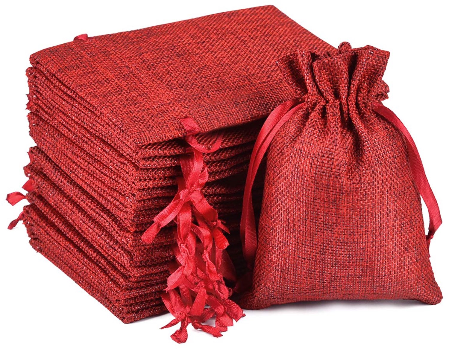 Jute zakje kleine geschenken 10,5 x 15,5 cm - voor bruiloft - duurzaam - ideaal voor cadeaus - Vemera