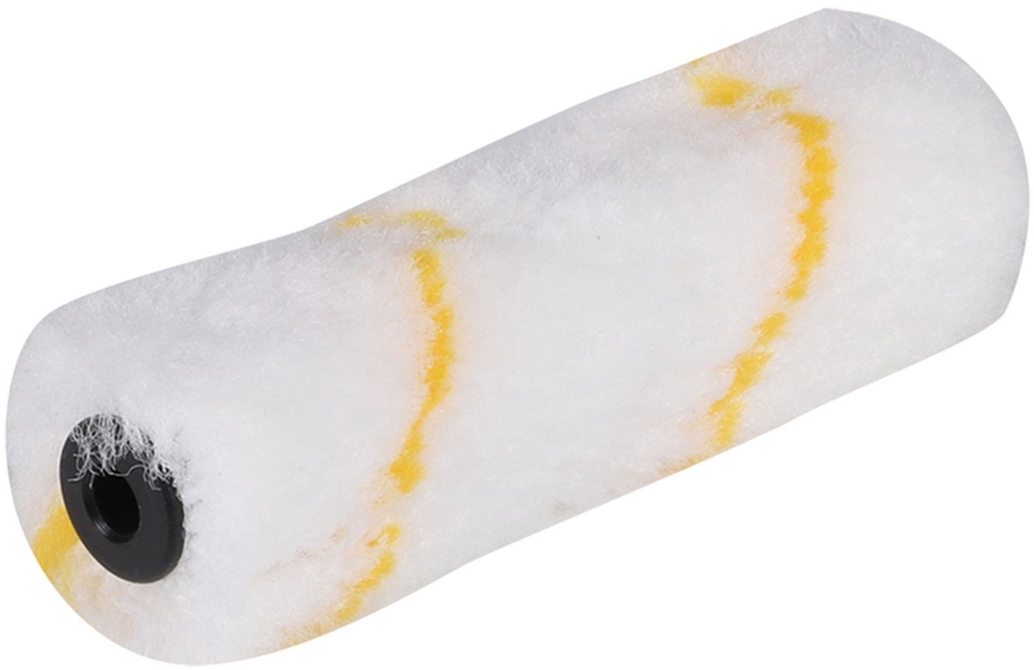 Copenhagen Pro Perlon Muurverfroller - 10 cm Breed - 12 mm Poolhoogte - Polyamide Roller met Gouden Draad - Geschikt voor Matig tot Ruwe Ondergronden - Verpakt per 10 Stuks - Wit/Geel