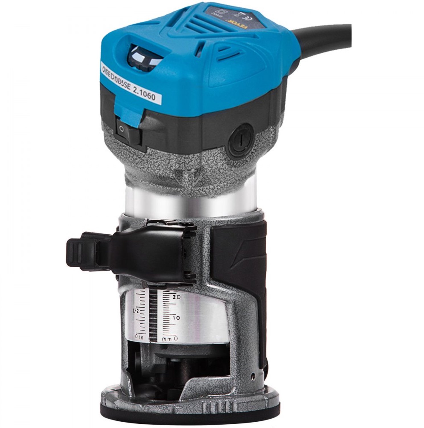 Houtfreesmachine Compacte 710 W - Variabele Snelheid 10.000-30.000 tpm - 20 mm Maximale Diepte - Aluminium Behuizing - Voor Houtbewerking