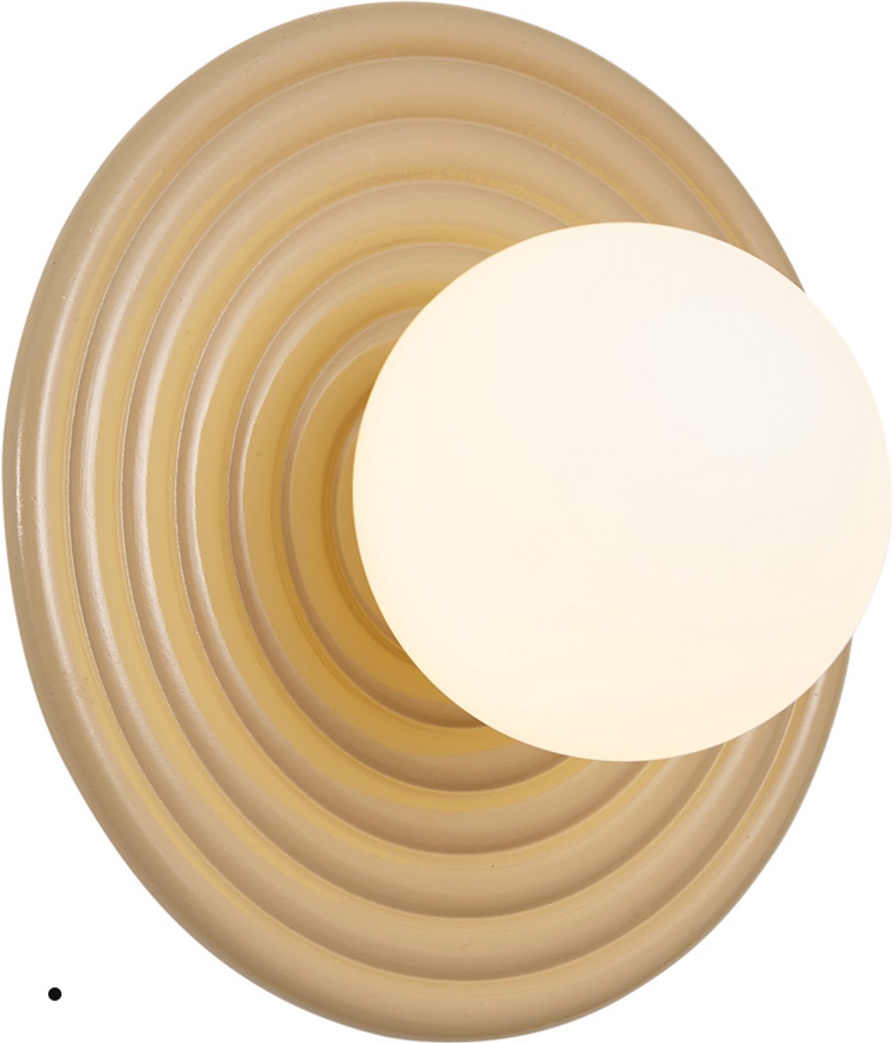Qazqa retro wandlamp met glas - Lila - taupe, rond, max. 8W, geschikt voor led, 20cm, IP44, ideale badkamerlamp