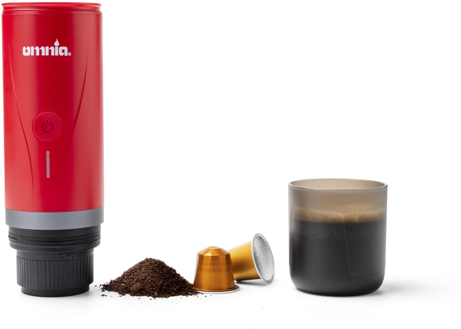 Omnia Espresson On The Go Rood - Geniet van premium espresso overal