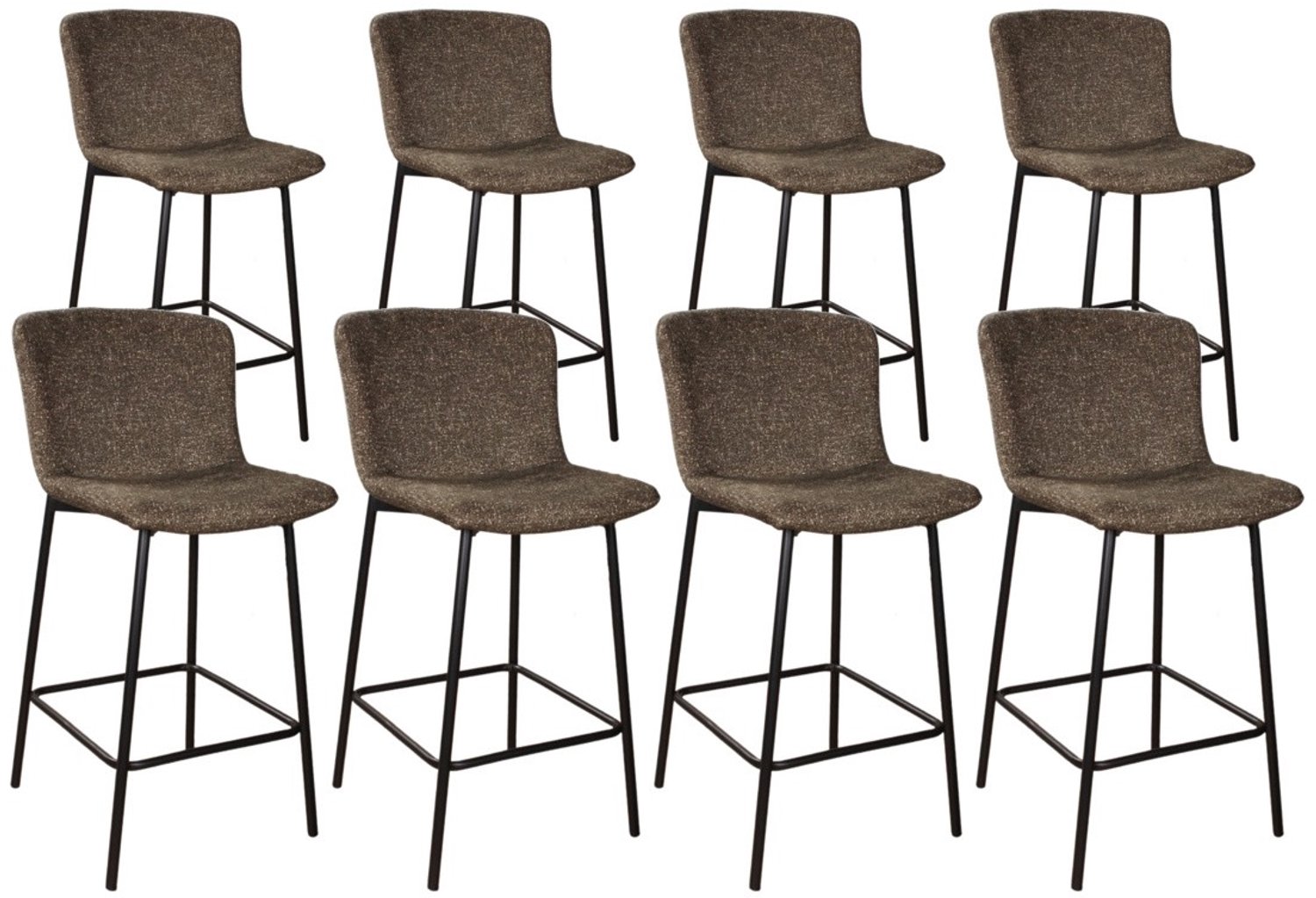 DS4U - - Vera barkruk 65 cm - Set van 8 - Groen - Stof