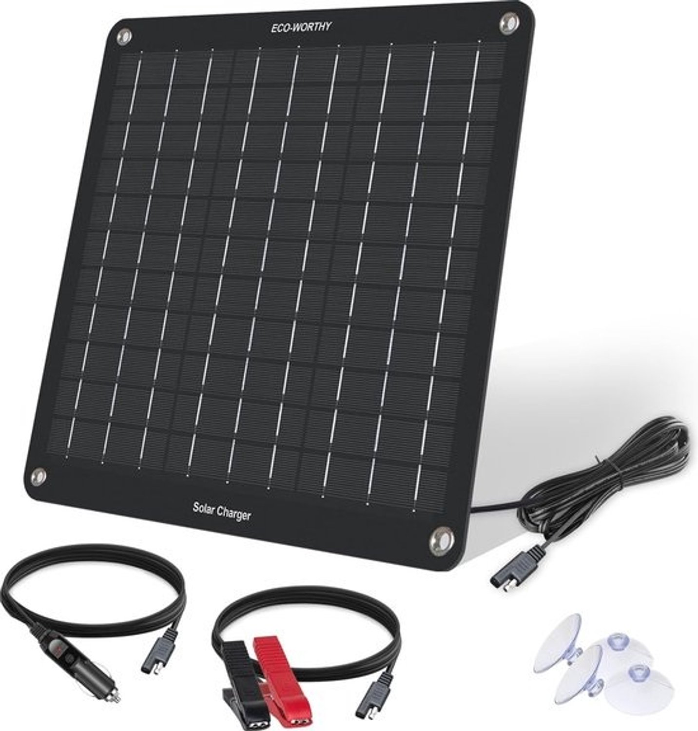 12V 10W zonnepaneeloplader en accu-onderhouder voor auto, motor, boot en RV