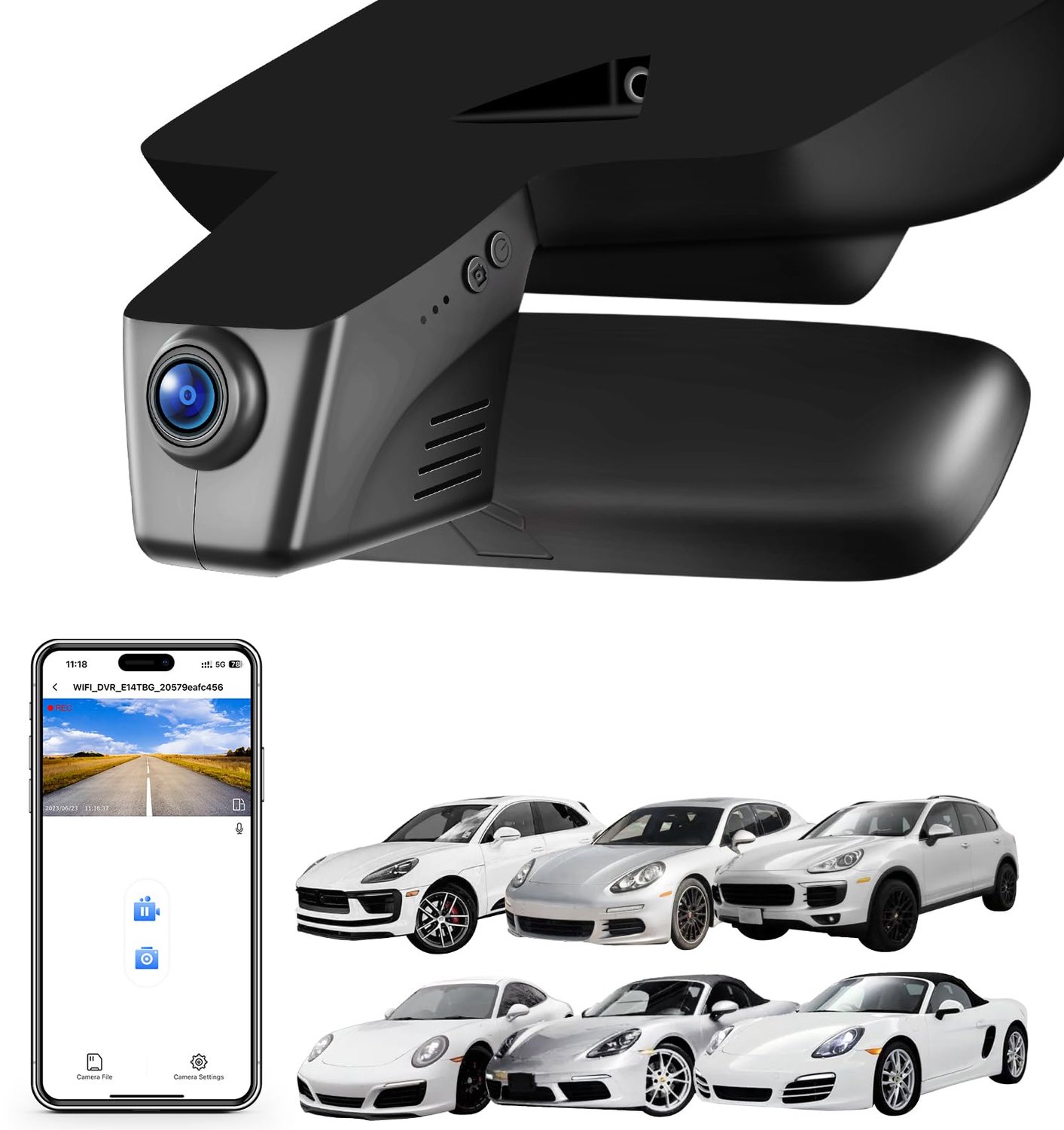 4K Dashcam voor Diverse Porsche Modellen