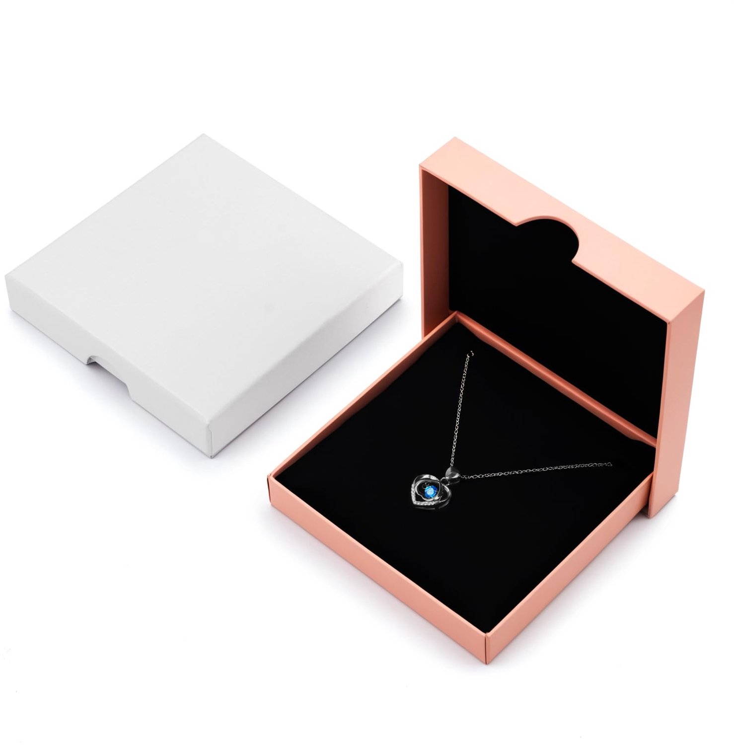 Set van 2 Kleine Sieradengeschenkdozen Roze/Wit