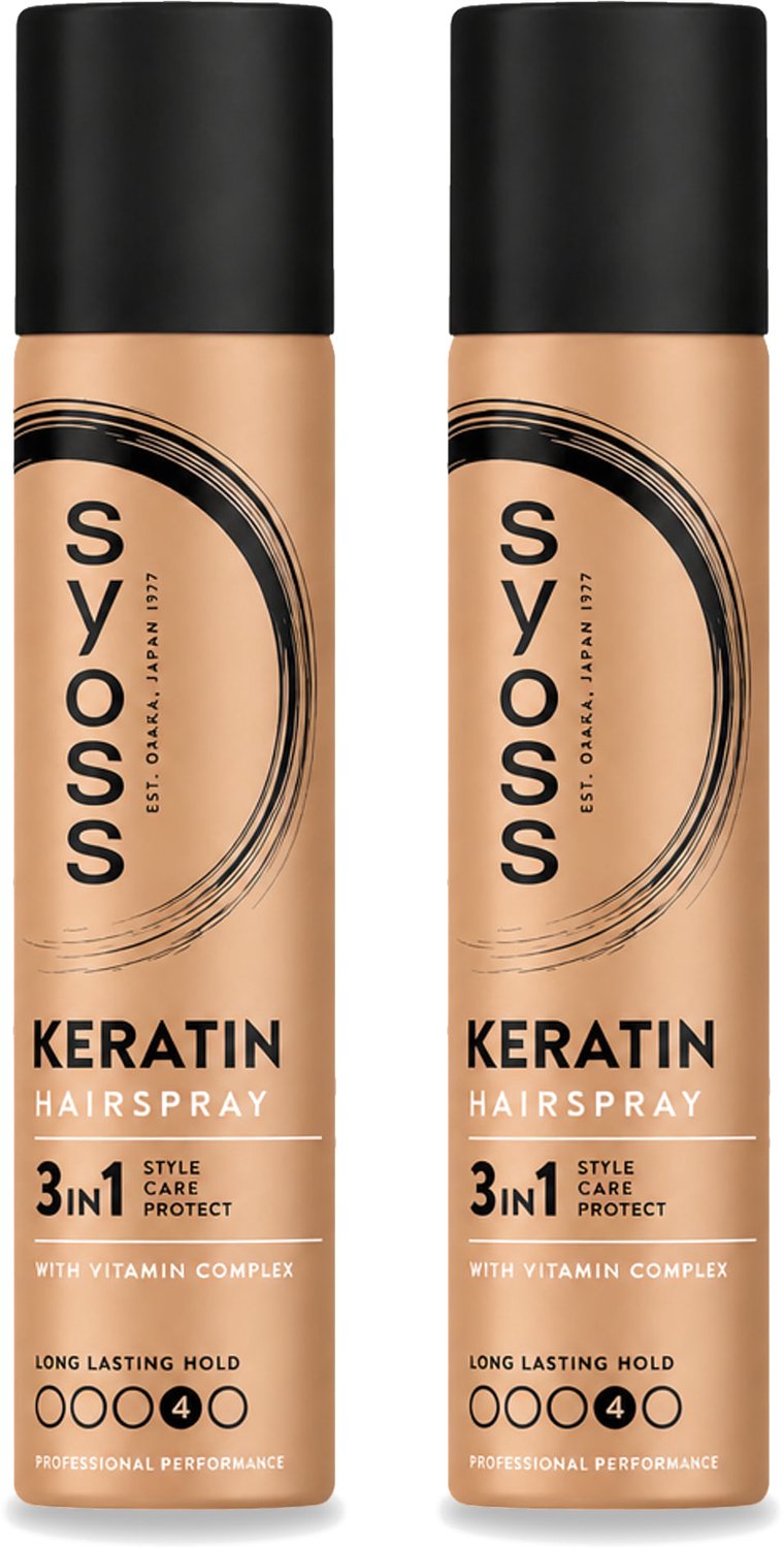 2 x Syoss - Haarspray - HSP Keratin - 75 milliliter - Voordeelverpakking - 2 stuks