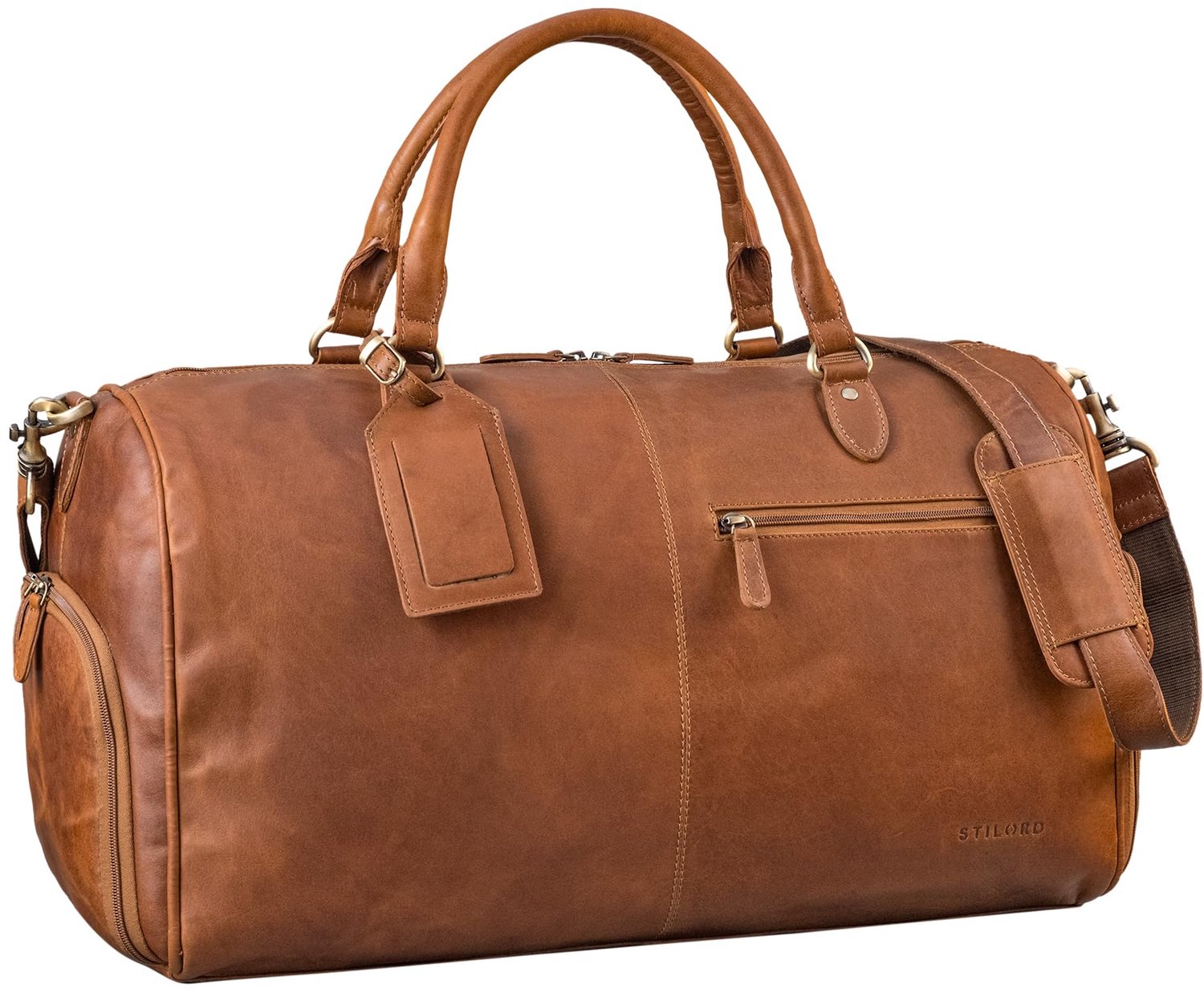 Grote Leren Reisbagage met Schoencompartiment