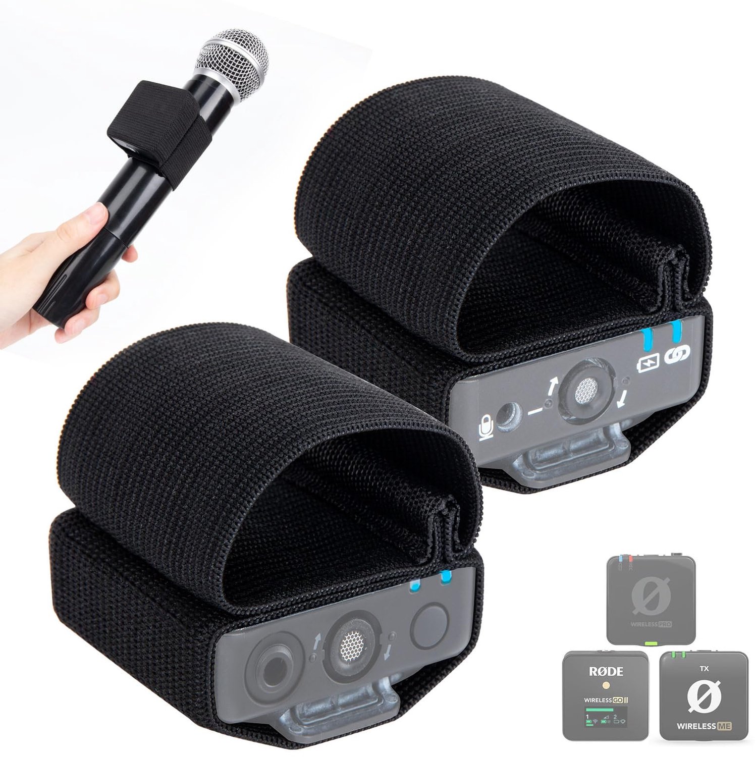 Handheld Microfoon Elastische Cover voor Draadloze Microfoons