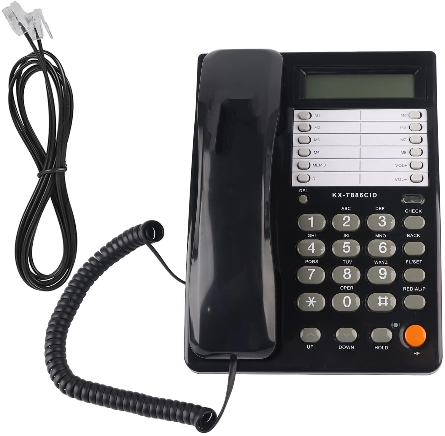 Vaste Telefoon met Antwoordapparaat - DTMF/FSK Modus - 8 Geheugens - Instelbare Helderheid - 16 Beltonen - Eenvoudige Installatie
