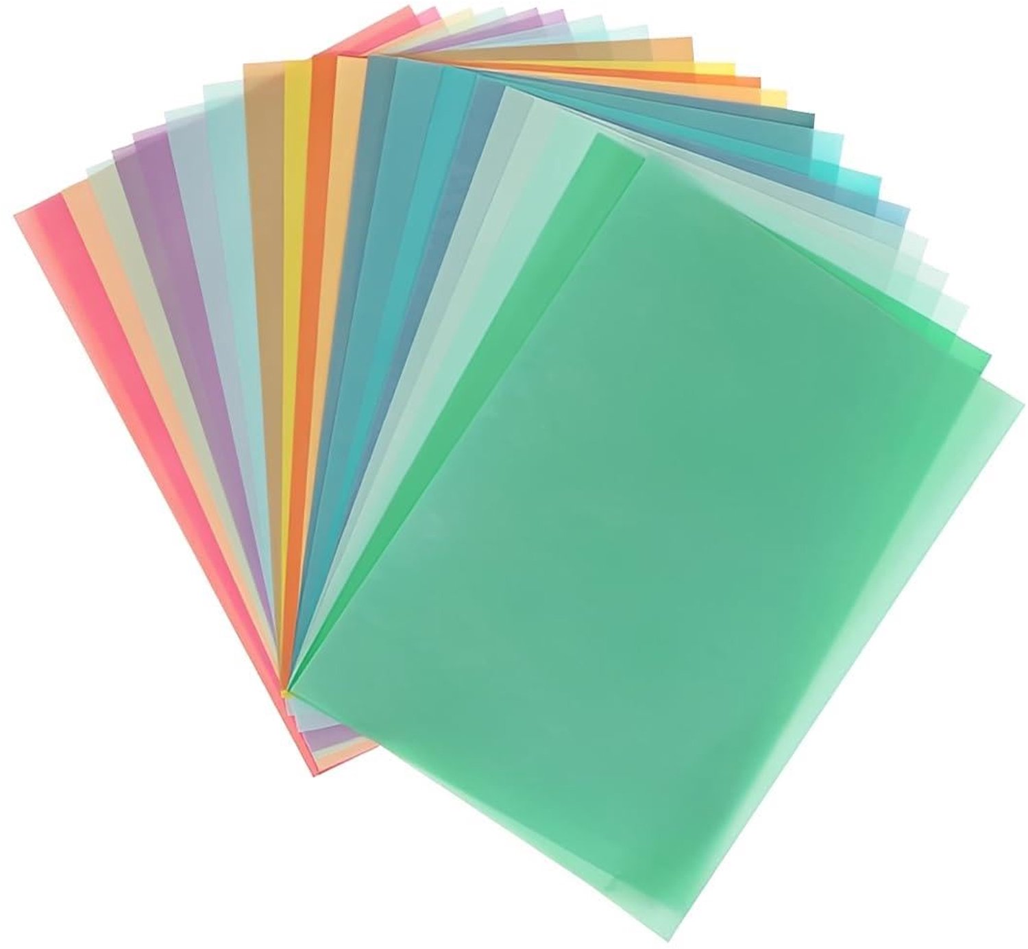20 Vellen Kleurrijk Transparant Papier A4 voor Creativiteit