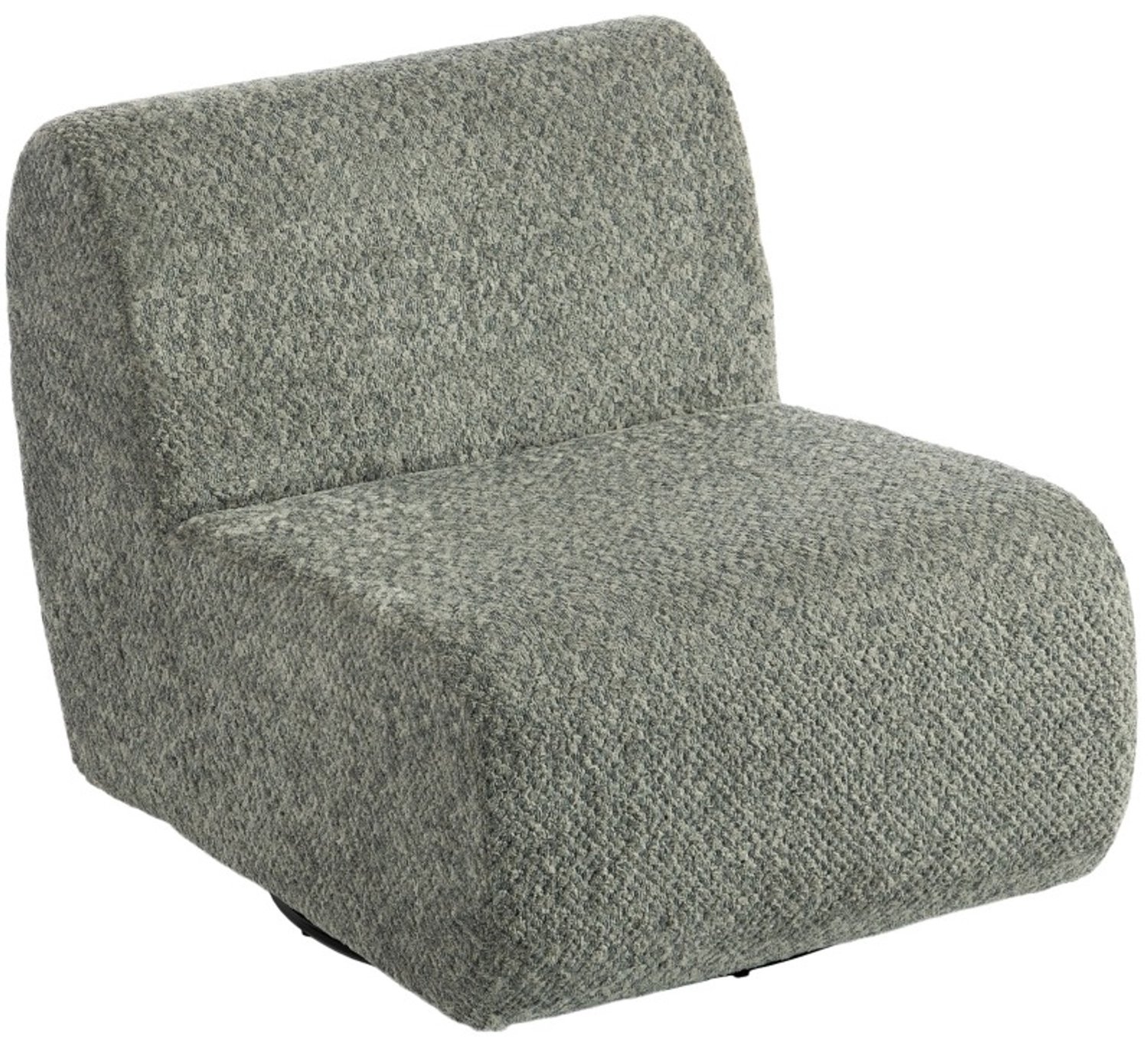 CHICFURN Fauteuil - 360 graden draaibaar - Zonder armleuningen - Grijs
