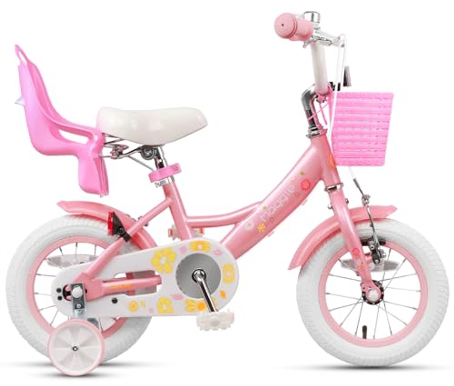 Meisjesfiets met Poppenzitje en Steunwielen 12-20 inch