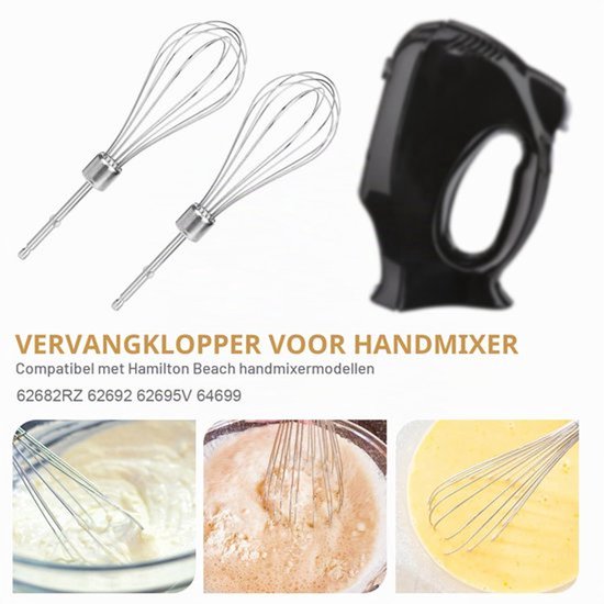 2 stuks accessoires voor handmixers, roestvrij staal, handmixer, bevestigingsmiddelen, elektrische mixer voor handmixer 62682RZ 62692 62695V 64699 (12 stokjes) — afbeelding 5