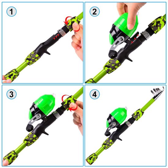 Kinder Visstokset met Spincast Reel en Tackle Box — afbeelding 5