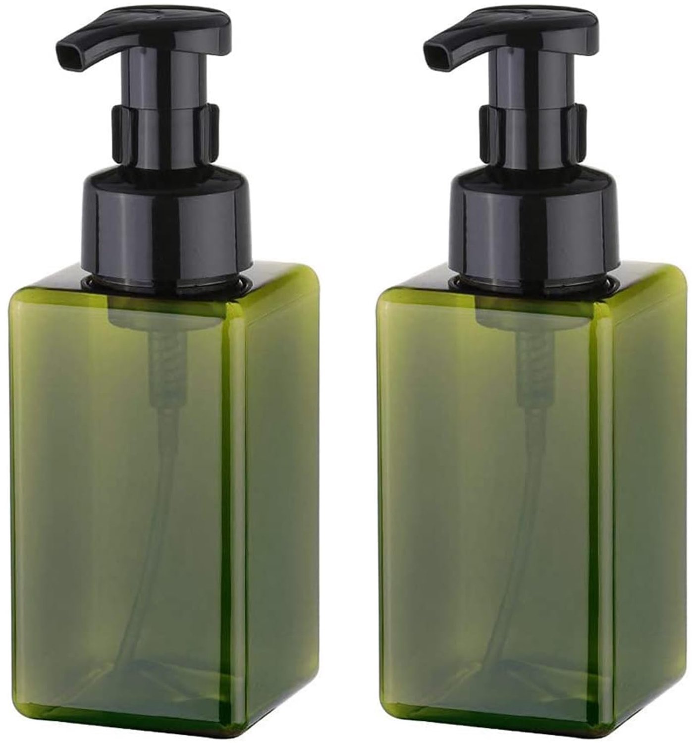 Schuimzeepdispenser Set 450 ml Navulbaar Plastic - Groen (2 Stuks)