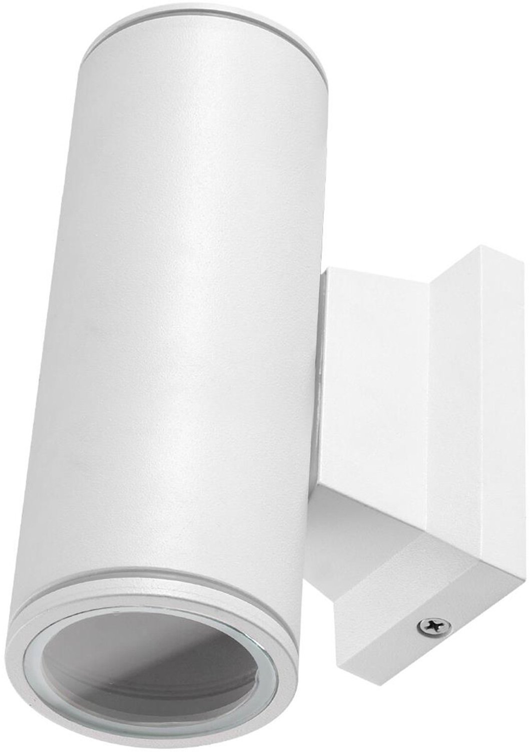 BES LED LED Tuinverlichting - Buitenlamp - Aigi Wally Up and Down - GU10 Fitting - 2-lichts - Mat Wit - Rond - Aluminium