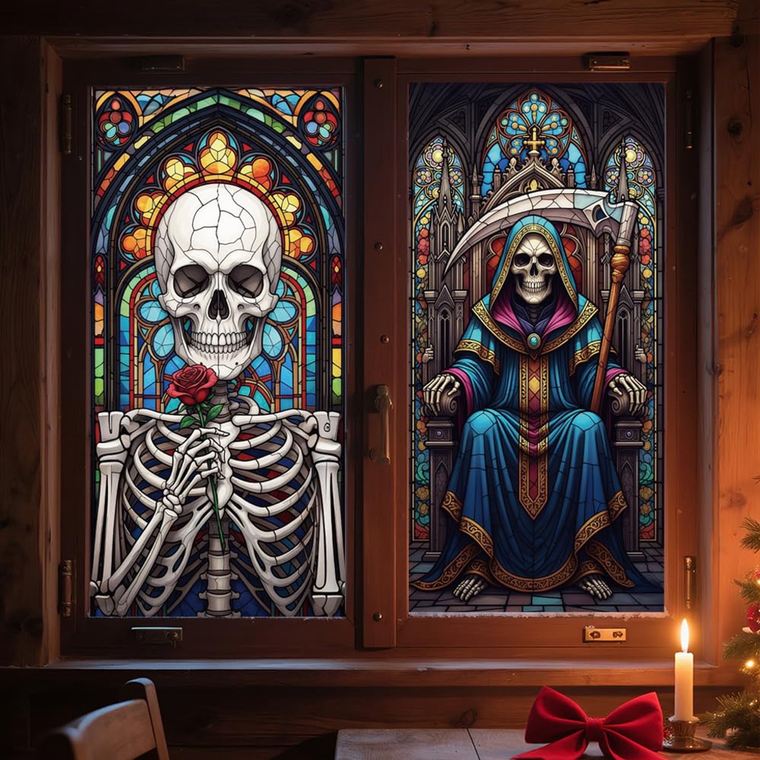 Halloween Raamstickers, Herbruikbaar en Verwijderbaar, Set van 1