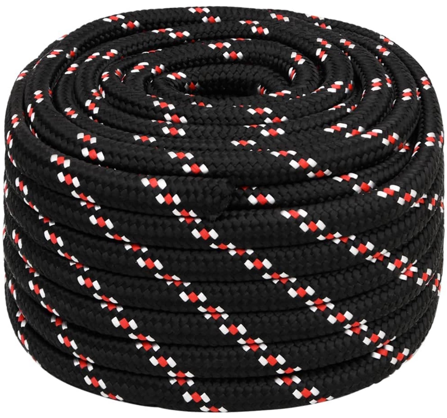 Boot Touw 20 mm, 25 m, Polypropyleen, Zwart