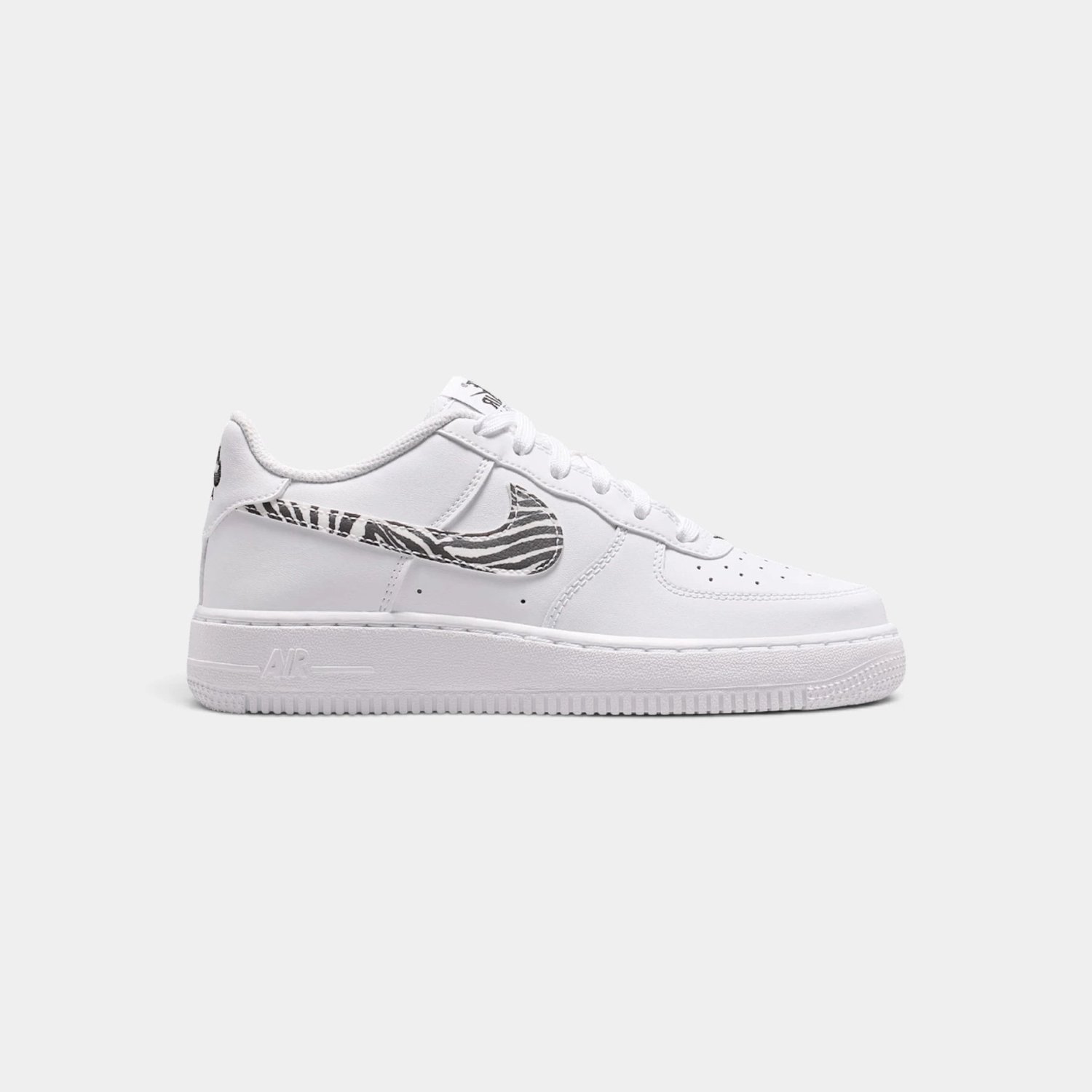 Nike Air Force 1 ‘GS ‘Zebra Swoosh’ Wit