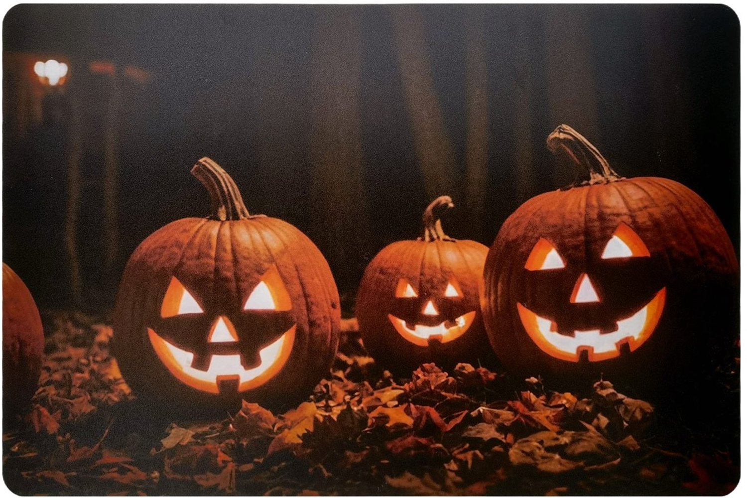 Halloween Placemats Set van 4 – Trick or Table – 28,5x43,5 cm – Afwasbaar Kunststof – Halloween Tafeldecoratie