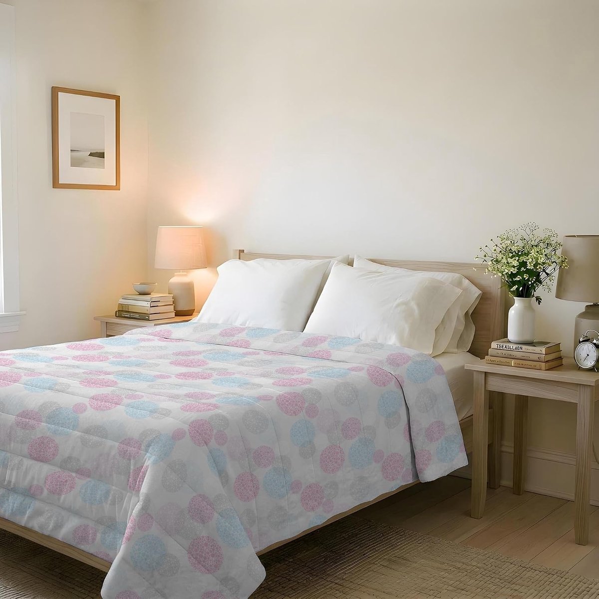 Zomerquilt BASIC, bedrukte microvezel, Molecole, 250x240cm