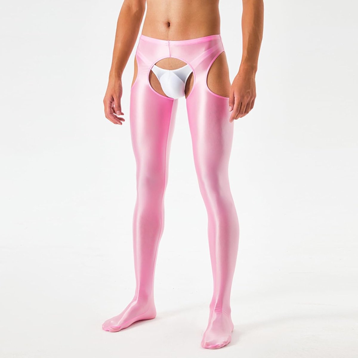 Heren panty Crotchless Tights Pants Sissy ondergoed Crotchless Sheer Leggings