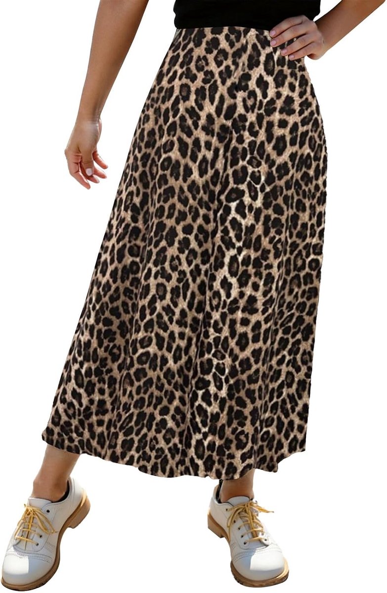 Lange satijnen rok met bloemenprint, split aan de zijkant en hoge taille, elegant, zomermode