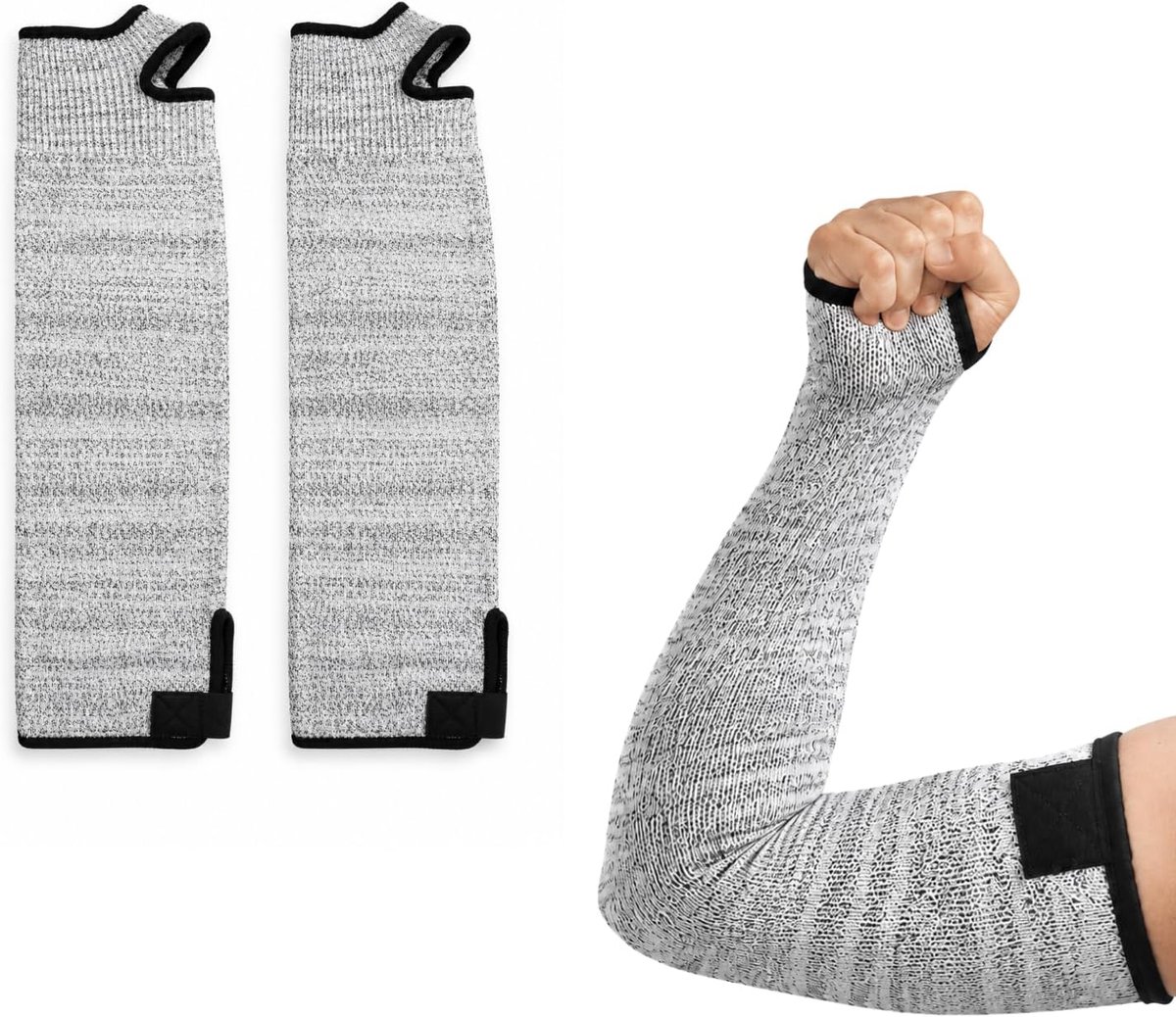 2 stuks snijbeschermingsmouwen 45 cm, onderarmbescherming met