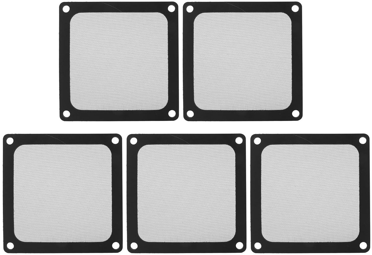 Ventilator stoffilter magnetisch frame hoge ventilatie klein diafragma stevig nylon gaasfilter voor pc-chassis voeding zwart 80 mm 5 stuks