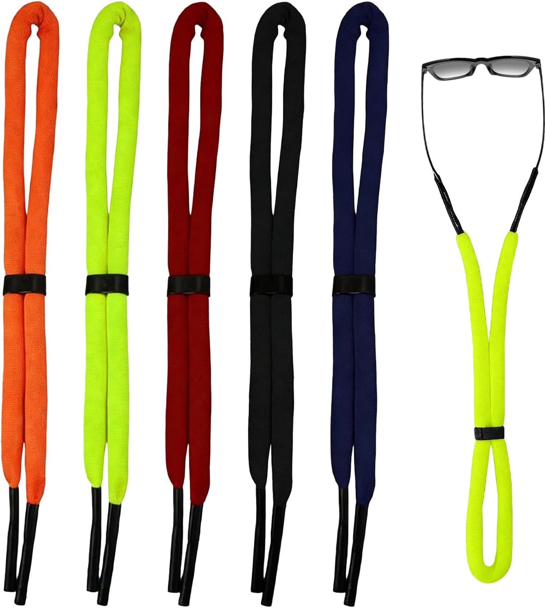 5 stuks zwembanden, 66 cm, sportband, bril, waterdicht, universele elastische sportbrilband, geschikt voor brilpoten van 0,4 - 0,9 cm, geschikt voor watersport