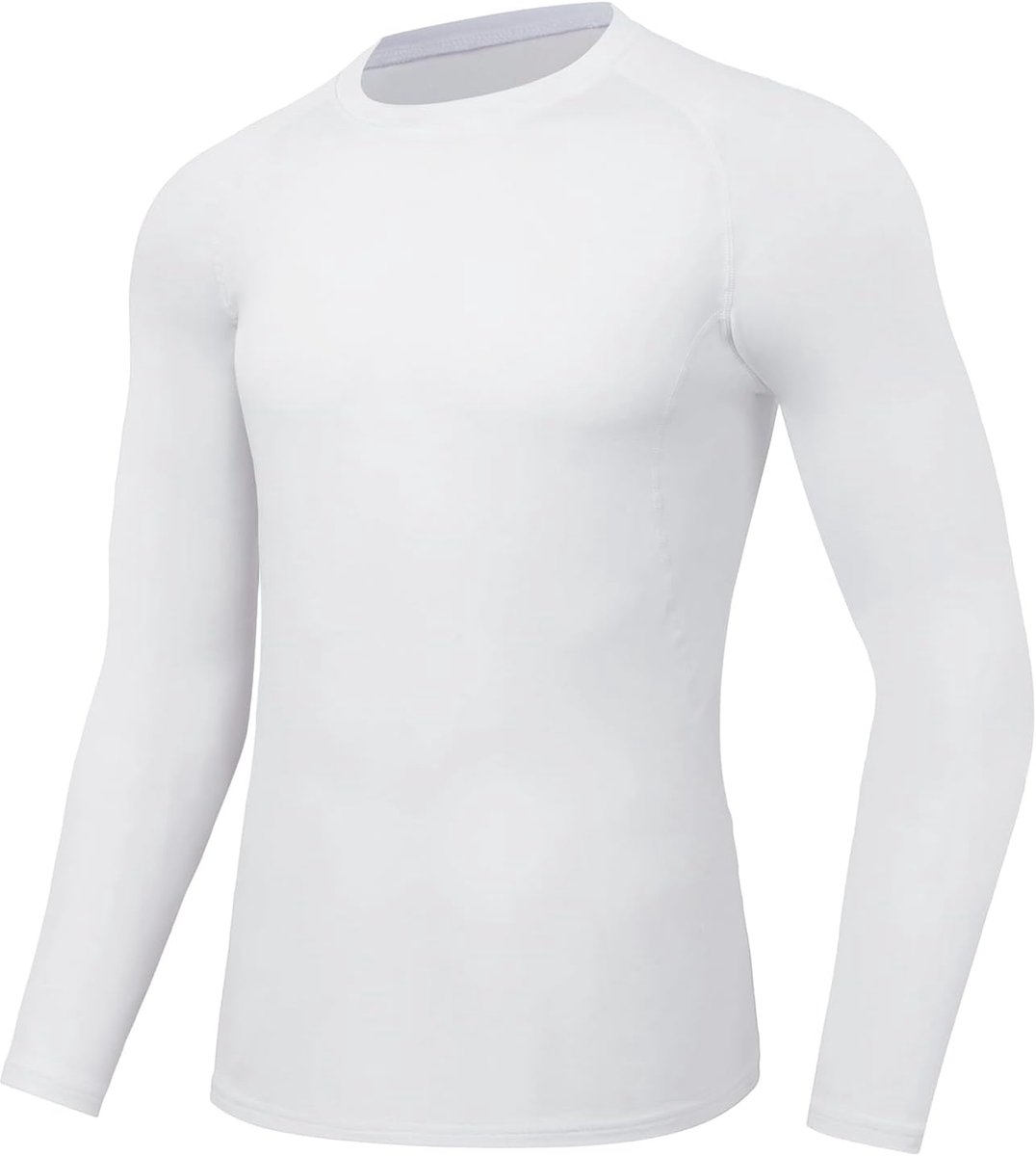 Thermo-T-shirts voor heren, ademend, elastisch, voor de winter, lange mouwen, sneldrogend, licht, thermische compressie, cape base voor skiën, fietsen, reizen