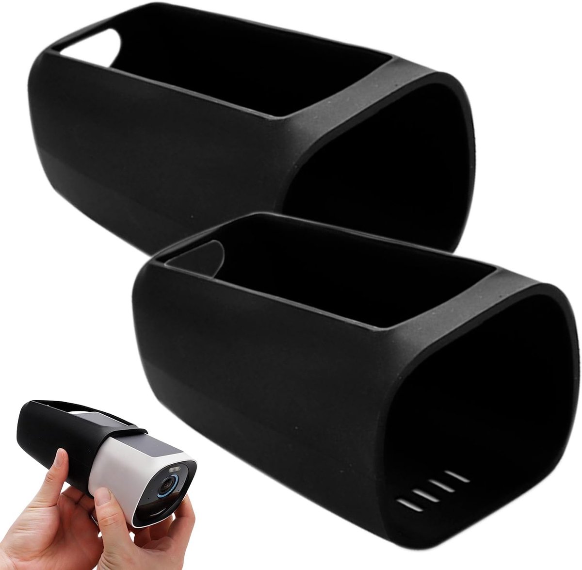 2 stuks weerbestendige siliconen hoes voor Eufy Security S330 EufyCam 3, siliconen hoes voor Eufy Cam 3 Security camerahoes, waterdicht en uv-bescherming