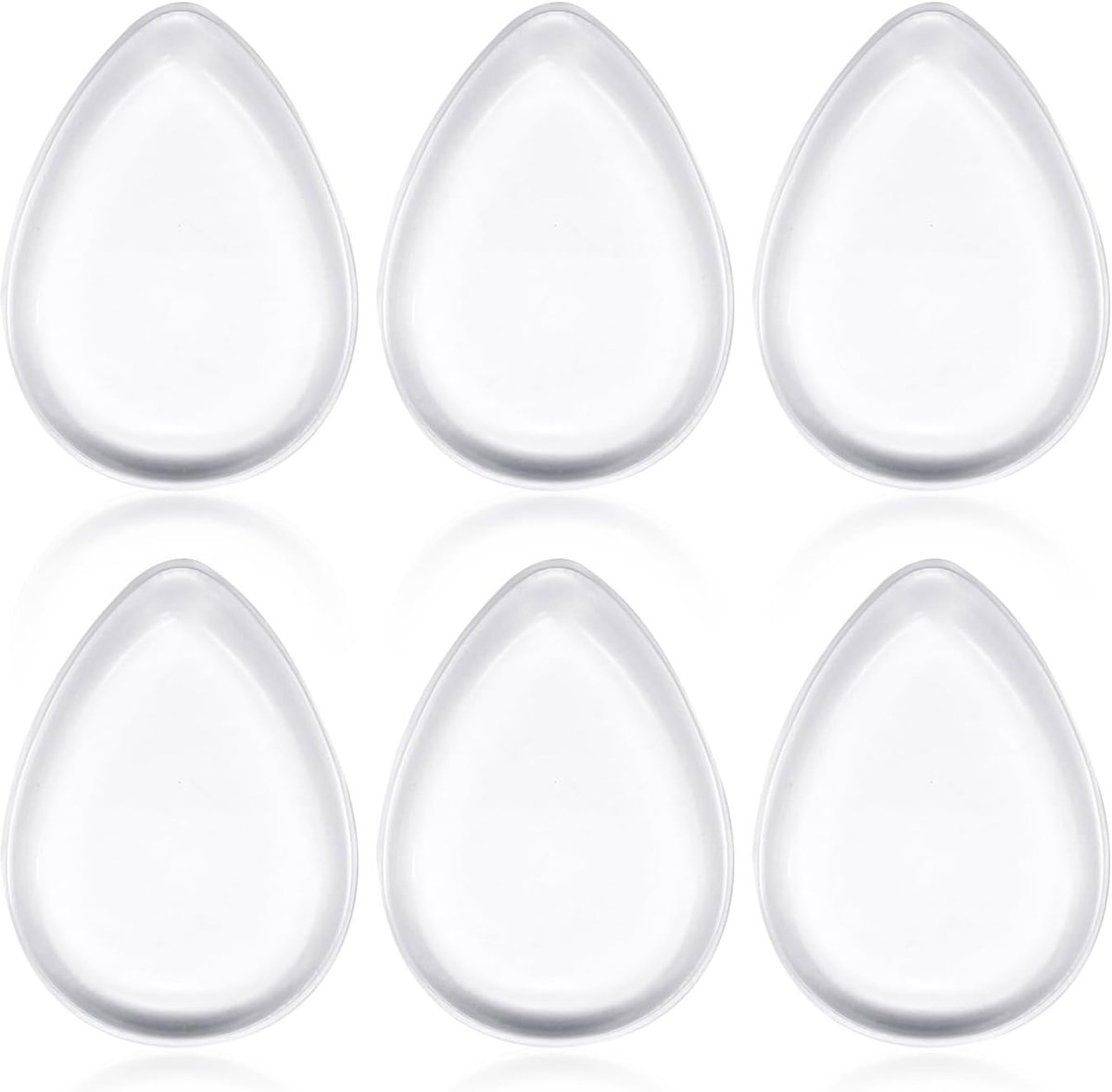 6 Stuks Transparante Siliconenwolken, Make -Upgereedschap, Draagbare Make -Up Vieegschakelaar, Cosmetische Applicator.