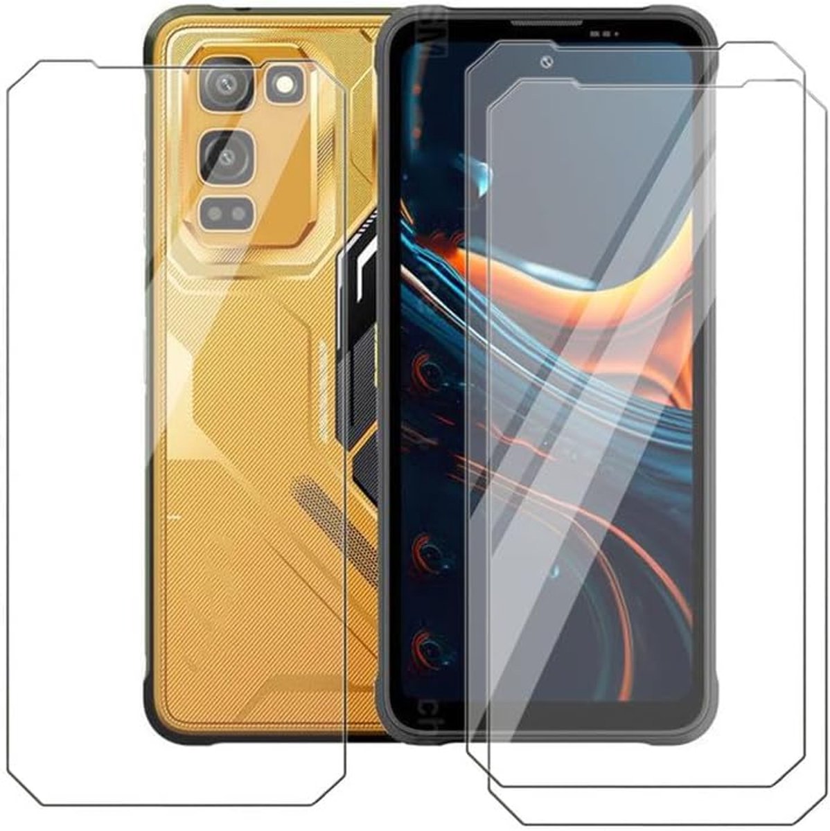 [5 sets geharde folie beschermfolie gehard glas film voor Blackview Fort 5 (6,78 inch) displaybeschermfolie 9H hardheid HD krasbestendig film protector bescherming zonder luchtbellen