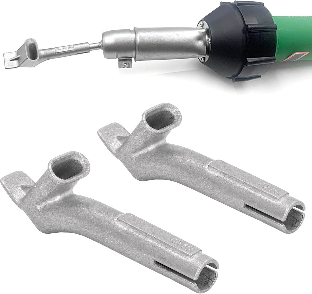 2 Stuks 5X10 mm Soldeerdraadtoevoermondstukken, Roestvrijstalen Ovale Lasmondstukken Met Een Uiteinde Van 8 mm, Voor Het Lassen Van Pp, Pvc en Kunststofplaten