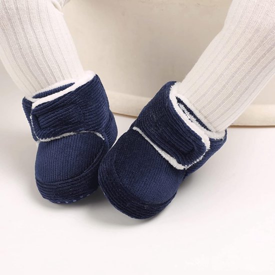 Pasgeborenen fleece bootie, winter warme antislip zachte zool winterschoenen sok schoenen schattige verstelbare kruipschoenen prewalker laarzen voor meisjes jongens peuters maat 0-18 maanden