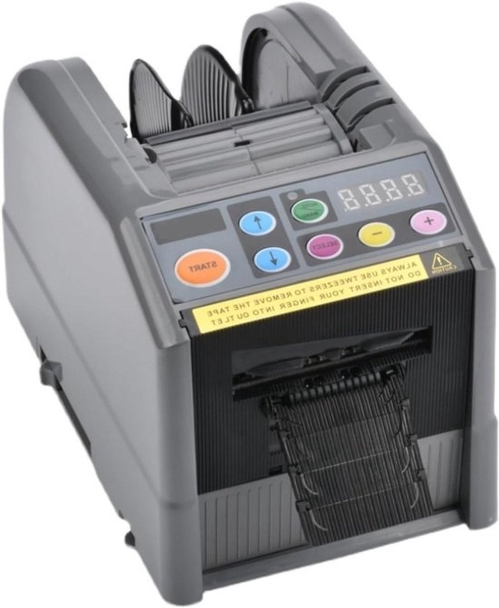 Automatische tapesnijder - Tapedispenser - Snel tape snijden - Geschikt voor dubbele rol - 6 tot 60 mm breed - Zwart