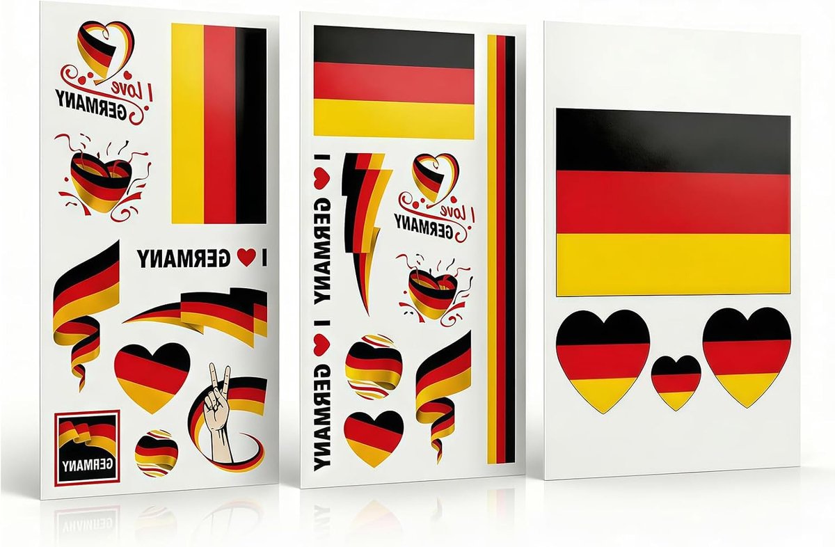 Tijdelijke tatoeagestickers, waterdicht voor WK 2026 fansartikelen, gezicht & lichaam feestartikelen