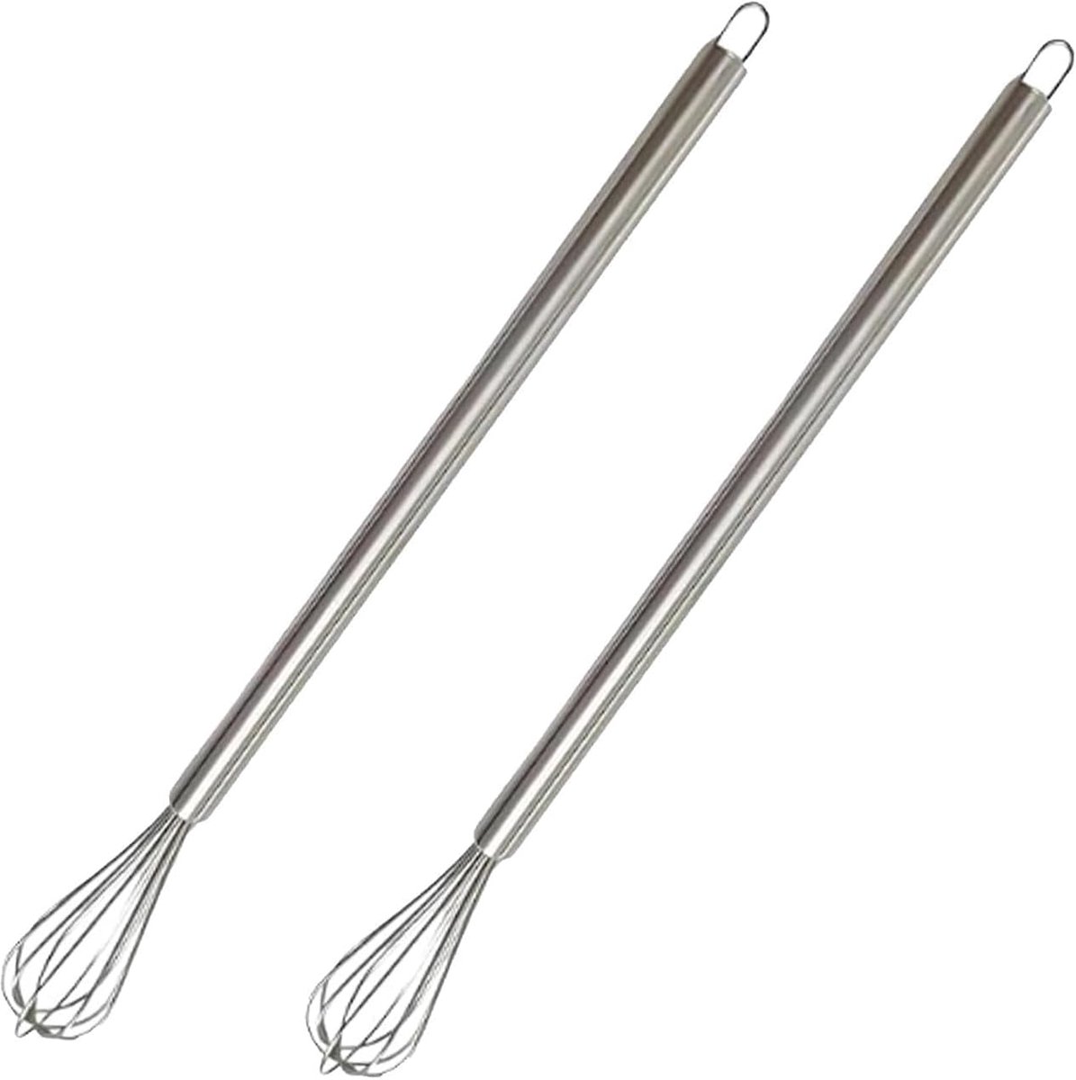 2 stuks garde, klein roestvrij staal, mini-garde voor kopjes en kommen, 23 cm, robuuste garde met ballen voor het opschuimen van melk, kloppen van room, roeren van deeg en sauzen