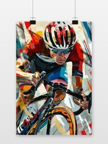 Mathieu van der Poel Poster | Affiche de Cyclisme | Affiche de Sport | Affiche unique | Affiche Action | Affiche épique | 51x71cm | Décoration murale | Affiche murale | Convient pour l'encadrement