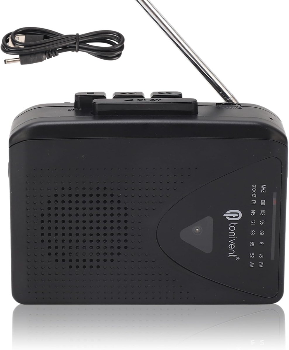Cassette speler met radio - transparant design - Bluetooth 5.0 - perfect voor muziek liefhebbers - ShopVlot