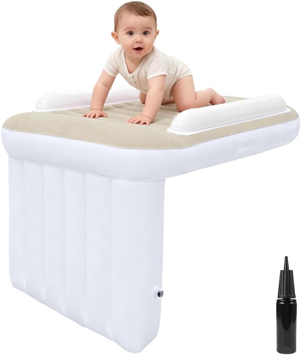 Opblaasbaar vliegtuigbed voor kinderen, draagbare vliegtuigzitje uitbreiding voor baby's, kinderslaap Air Baby vliegtuig Must Have, reisbed voor peuters, opblaasbare autozitje voor kinderen