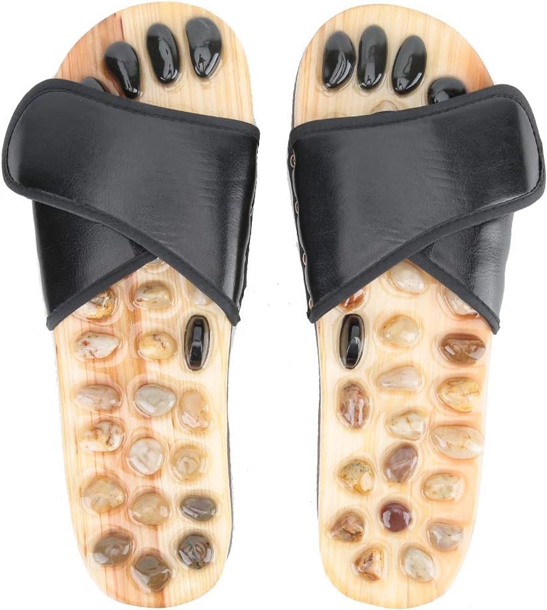 Voetmassage Slippers, Kiezelsteen Acupunctuur Sandalen Voet Relax Schoenen Reflexologie Ontspannende Mat Gezondheidszorg Massage Tools Voor(43-44)