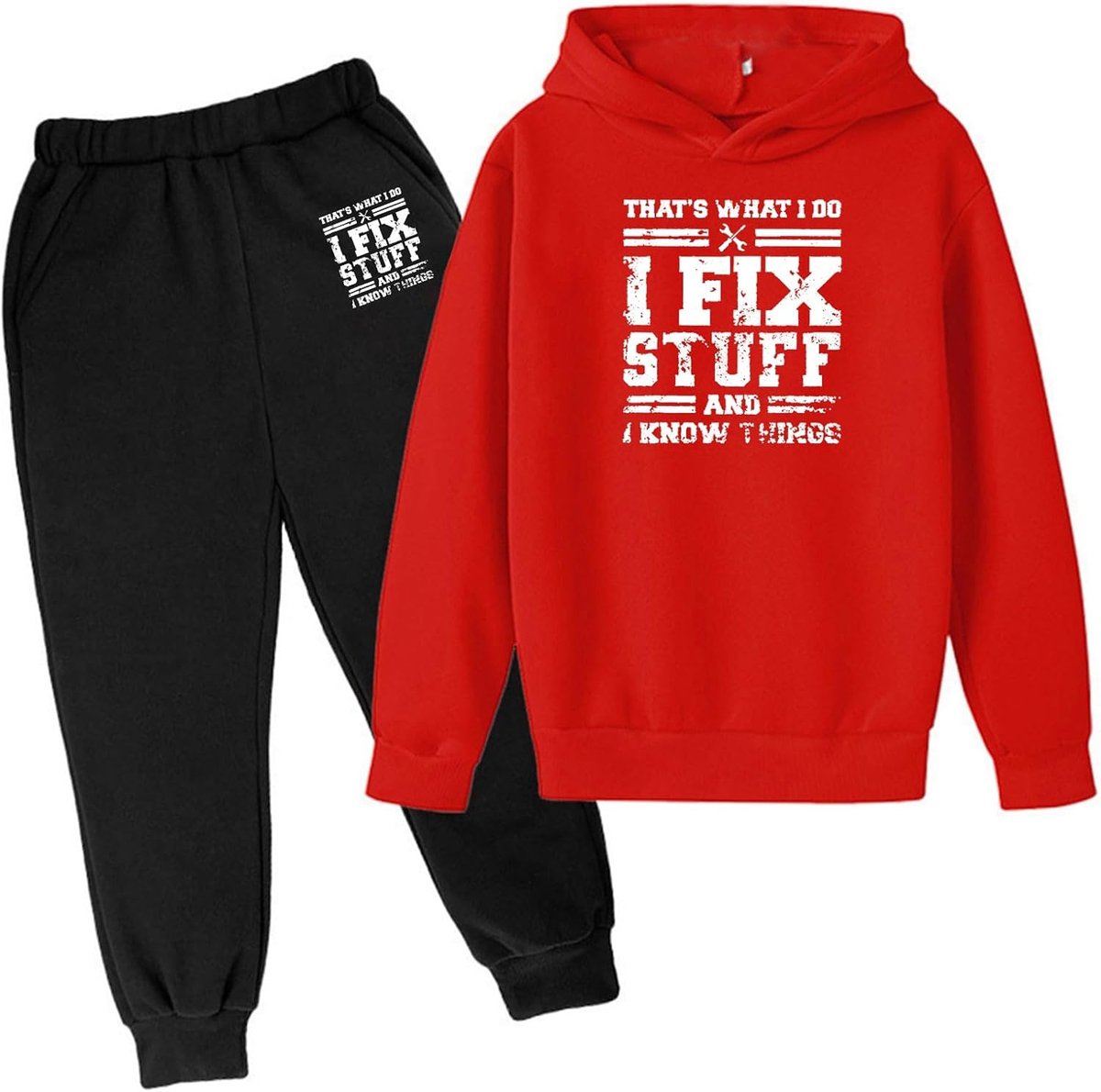 2-delige set voor jongens en kinderen, top en broek, katoen, zacht, comfortabel, ademend, elastisch, lange mouwen, casual, trainingspak, herfst, sport, mode, school, A83