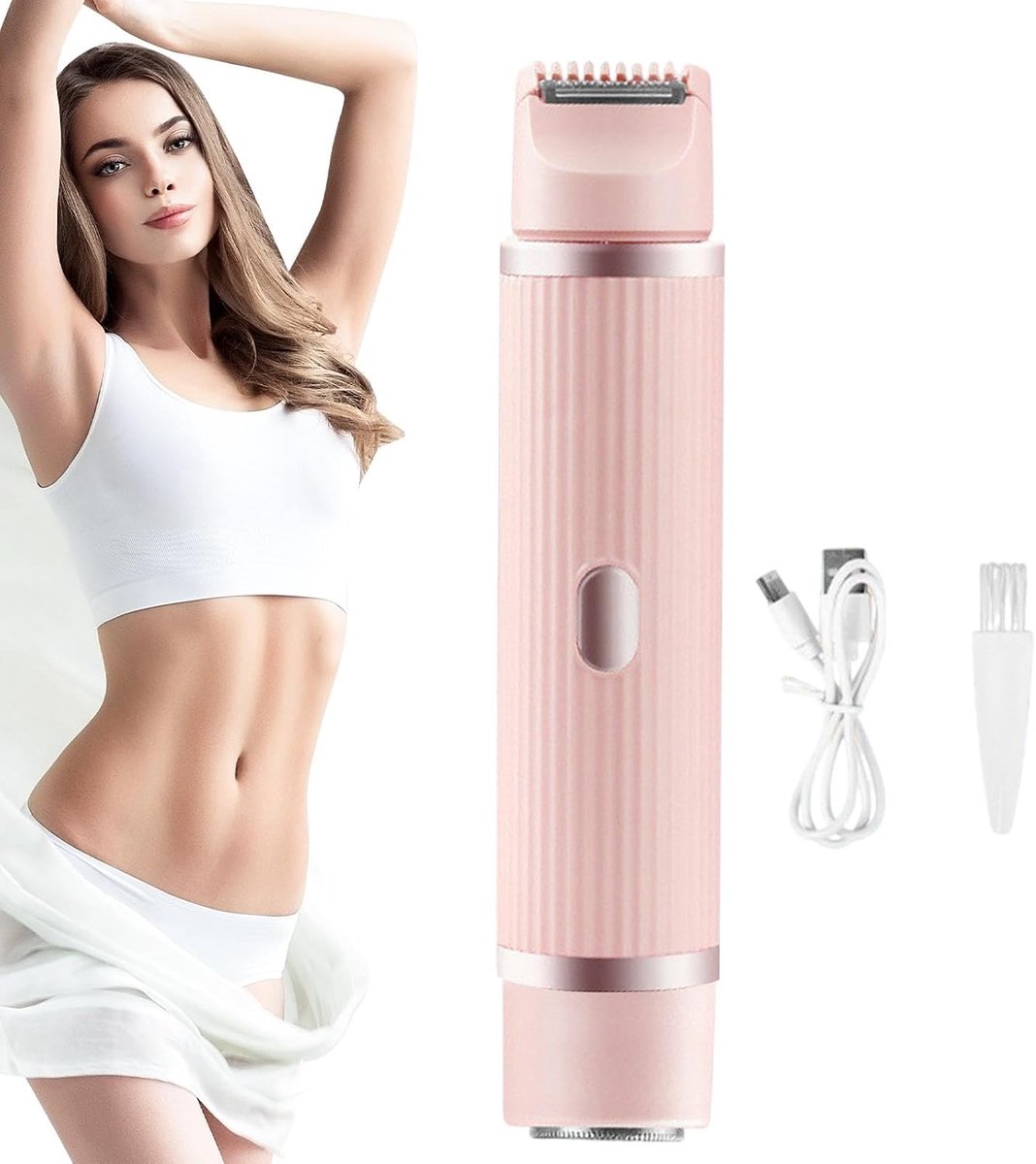 Elektrische Scheerapparaten Dames,Elektrische Scheerapparaten voor Vrouwen | Damesscheermessen met dubbele kop - Gezichtsscheerapparaat Nat en droog gebruik Body Trimmer Vrouwelijke scheerapparaten vo