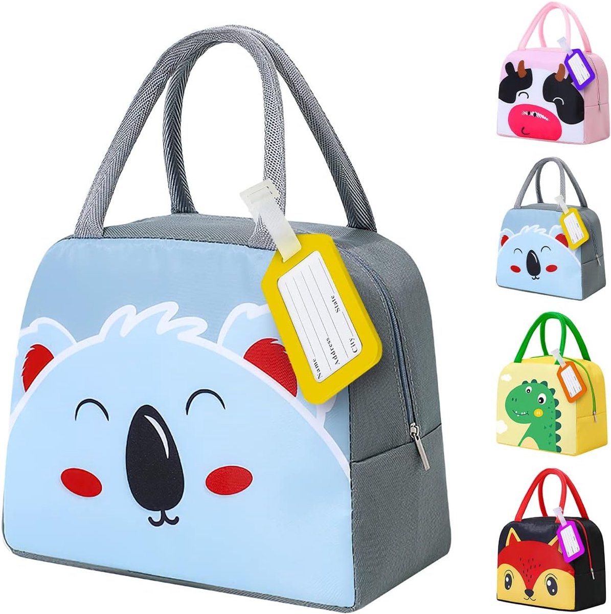 Lunchtas voor kinderen, koeltas voor lunchboxen, lunchtas schattig, mini kleine isoleertas, lunchpakketten voor kinderen, reizen, school, werk