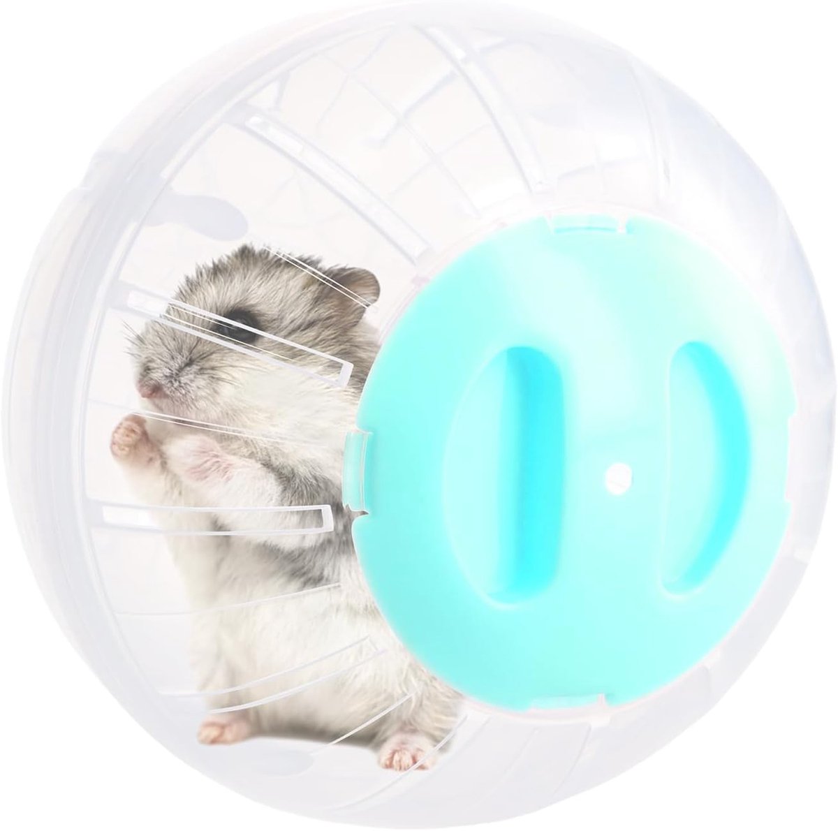 Hamsterbal, groot, 14,5 cm, hamsterwiel, oefenbal, kunststof, hamsterbal voor racemis, dwerghamsters, cavia's, huisdieren joggen, spelen (blauw)