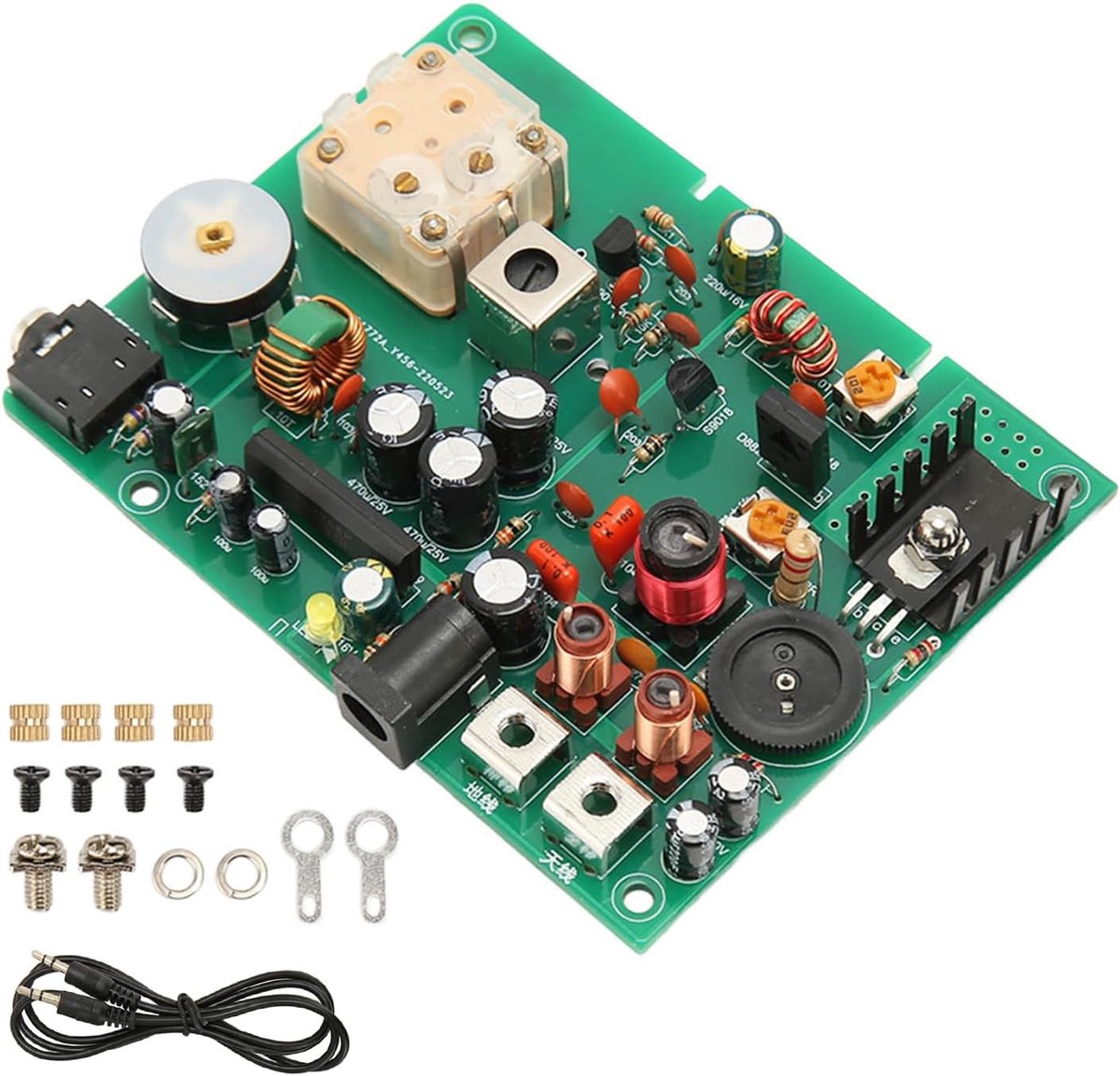 Radio Middengolfzender Instelbaar 530-1600KHZ DIY voor Schoolexperiment, 20-500 MW, 2-5m Antenne, 3,5 Mm Geluidsinvoer, PCB-materiaal