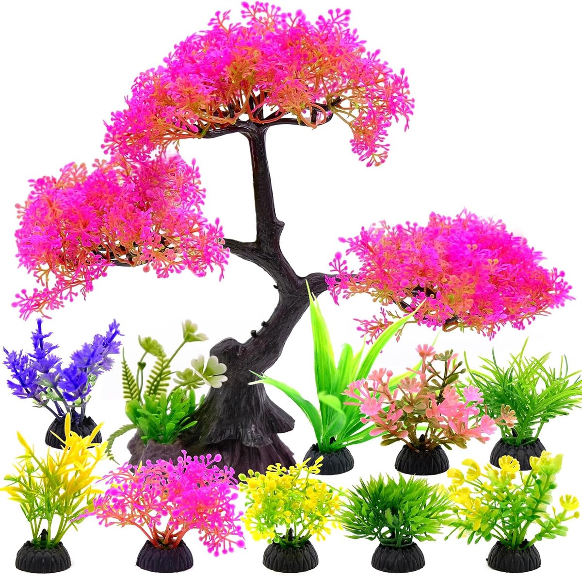 10 stuks aquariumplanten aquariumplanten decoraties aquarium ornamenten aquarium plastic planten kunstmatig